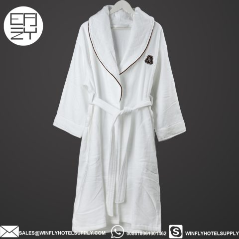 Hotel Spa Luxury Custom Embroidered Bathrobes Wholesale