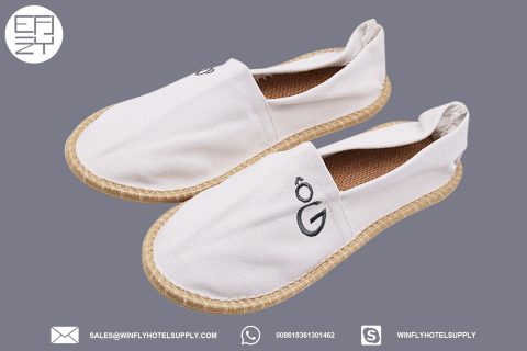 Luxury Eco Friendly Canvas Hotel Slippers