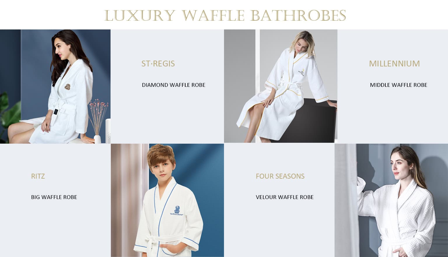 Wholesale waffle robes waffle bathrobes wholesale