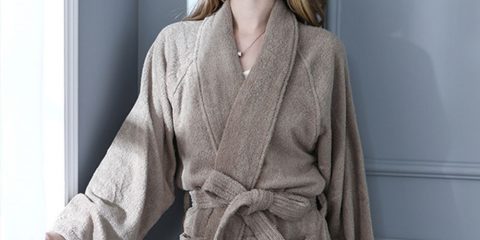 Custom Embroidery 100% Cotton Terry Bath Robe Wholesale