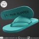 Custom made flip flops with embossed logo under sole
